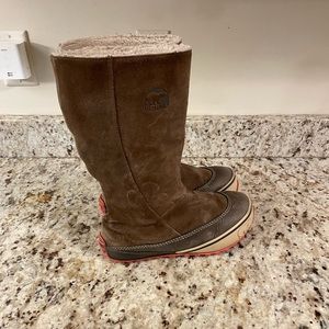 Sorel Mackenzie Slip Mid Calf Brown Winter Boots